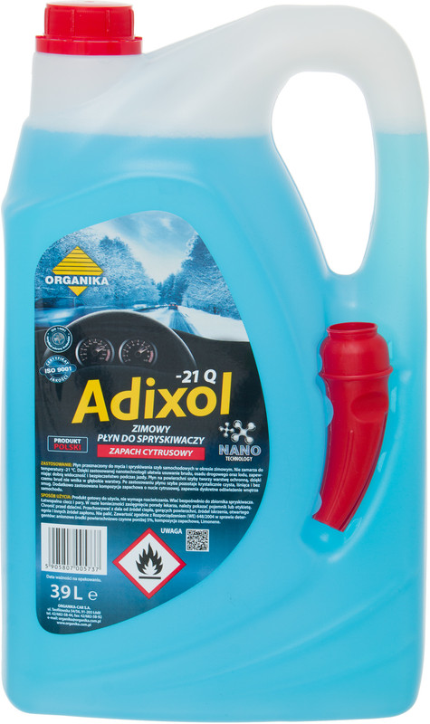 Рідина для склоомивоча ADIXOL, organika, зима, -21 °С, 3,9л